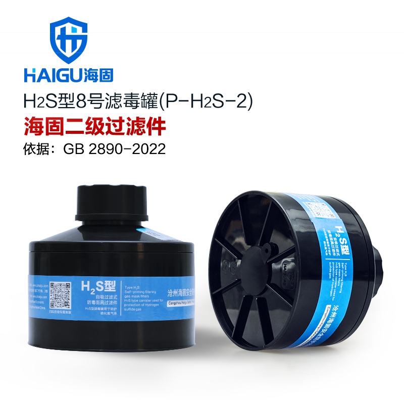 HG-ABS/P-H2S-2号滤毒罐 硫化氢 氨气二级滤毒罐 硫化氢防毒专用